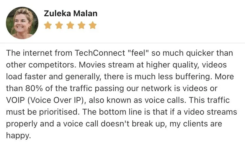 Customer testimonial