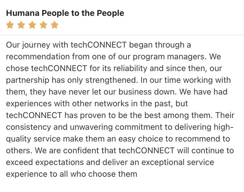Customer testimonial