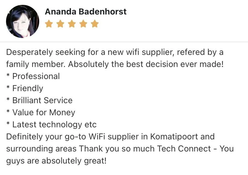 Customer testimonial